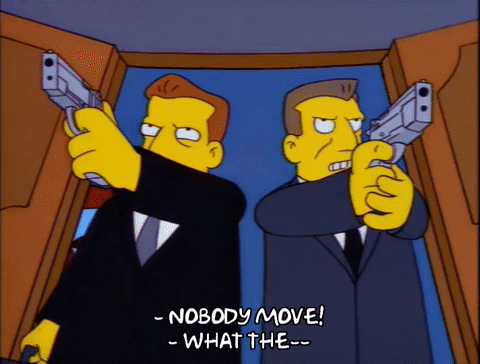 Dont Move Homer Simpson Hostage The Simpsons GIF