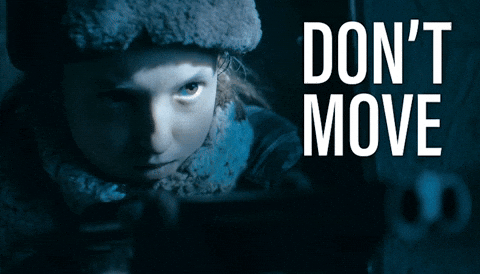 Dont Move Sassy Girl Pointing Gun GIF