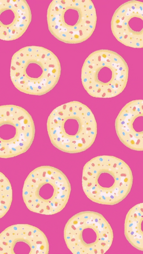 Donut Pattern Background GIF