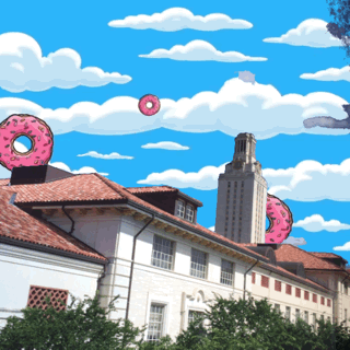 Donuts Falling To The City GIF
