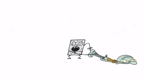 Doodlebob Beating Up Squidward GIF
