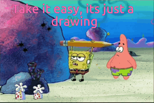 Doodlebob Its Just A Drawing GIF