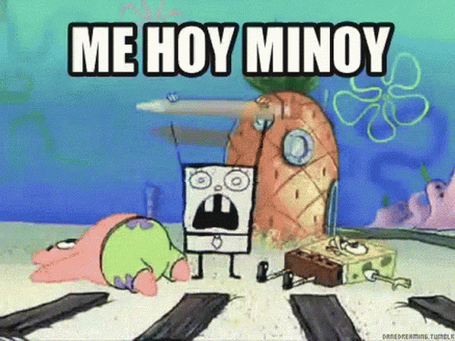 Doodlebob Screaming Me Hoy Minoy GIF