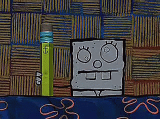 Doodlebob Spongebob Paint Eyebrow GIF