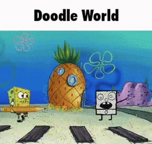 Doodlebob World Hes Got The Pencil GIF