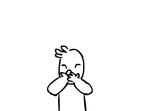 Doodled Guy Blowing Kisses GIF