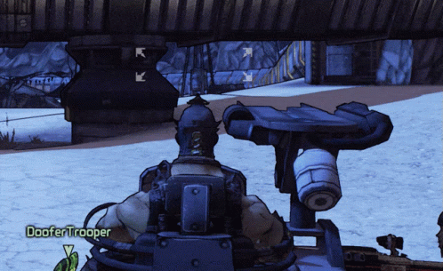 Doofer Trooper Standing In Snow GIF