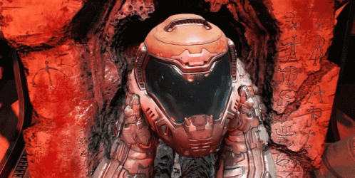 Doom Slayer First Person Wearing Head Gear GIF