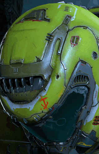 Doom Slayer Helmet Reveal Scary Face GIF
