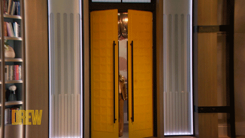 Door Opening Drew Barrymore Grand Entrance GIF