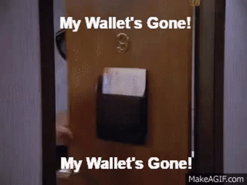 Door Saying My Wallet's Gone