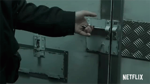 Door With Barrel Bolt Locked GIF