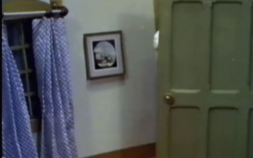 Door with Picture Behind