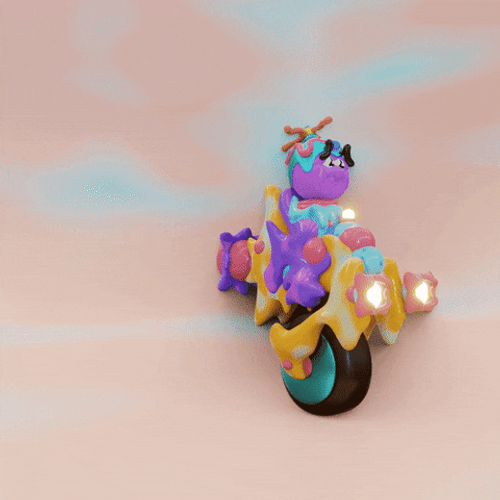 Dope Cartoon Cute Motorcycle Animation GIF