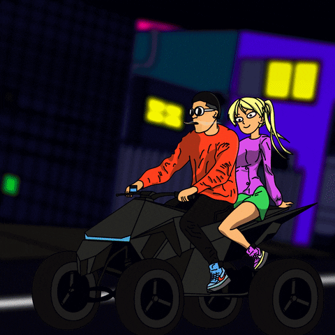 Dope Cartoon Driving Elon Musk Animation GIF