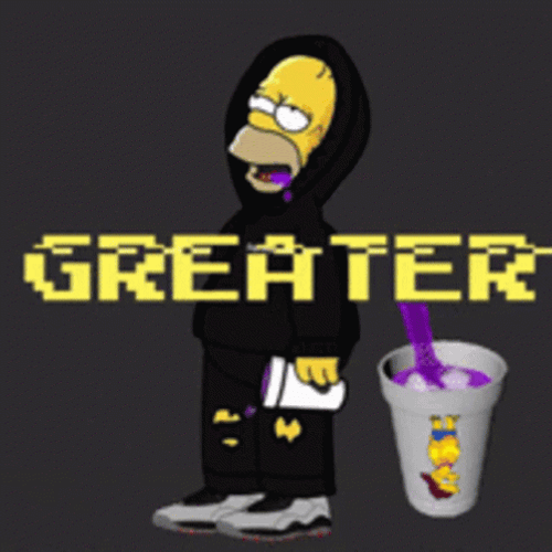 Dope Cartoon Homer Purple Drool GIF