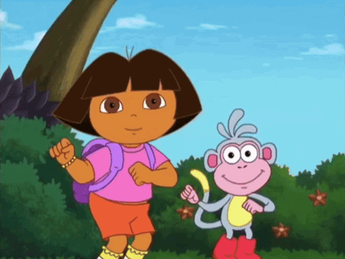 Dora the Explorer with Pink Monkey