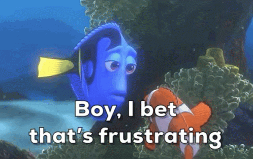 Dory and Clown Fish Boy Frustrating