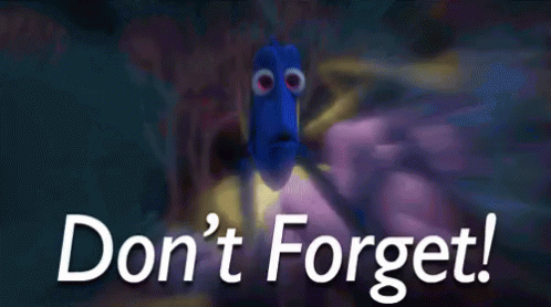 Dory From Finding Dory Swimming Saying Don't Forget GIF