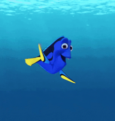 Dory Swimming in Ocean