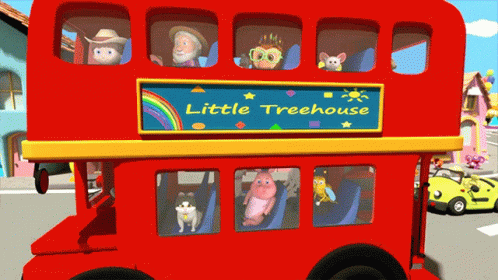 Double Deck Bus Transportation GIF