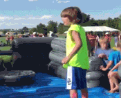 Double Fail Hit Kid GIF