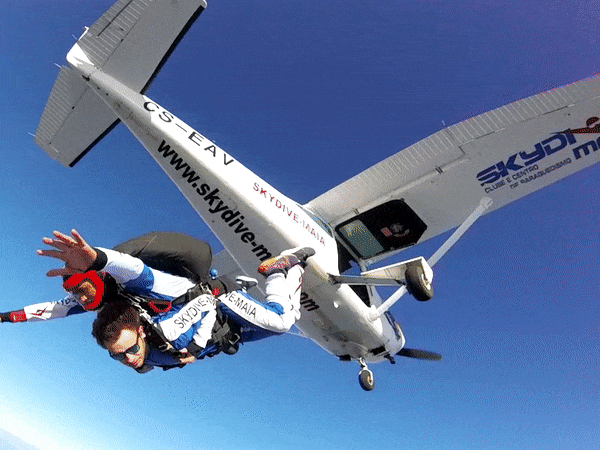 Double Skydiving Backflip GIF