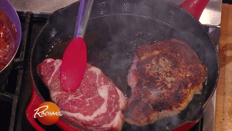 Double Steak Cooking Racheal Show GIF