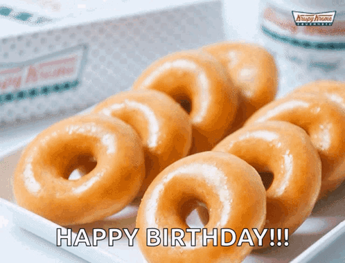 Doughnuts Saying Happy Birthday