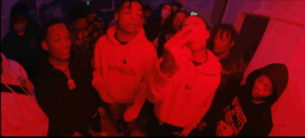 Dougie B Rapping In Red Place GIF