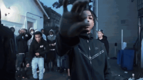 Dougie B Raps In A Black Outfit GIF