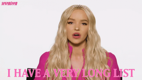 Dove Cameron I Have A Very Long List GIF