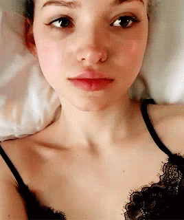 Dove Cameron Just Woke Up Smile GIF