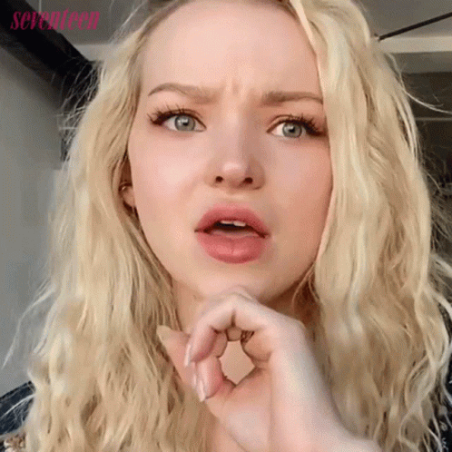 Dove Cameron Looking Startled GIF