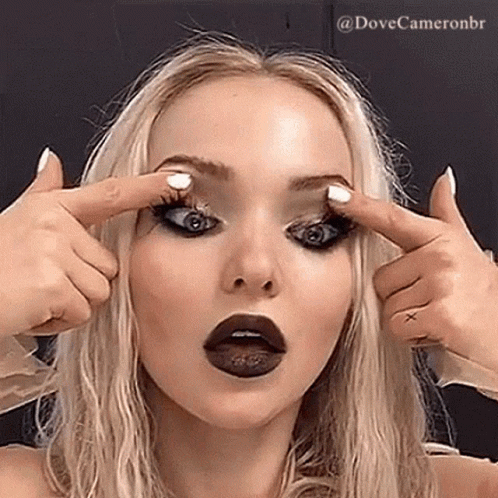 Dove Cameron Playing With Eyes GIF