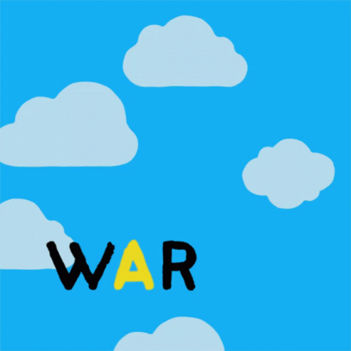 Dove Flying With Peace And War Below GIF