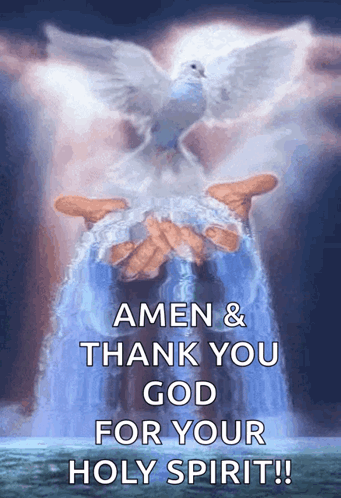 Dove With Amen And Thank You God GIF