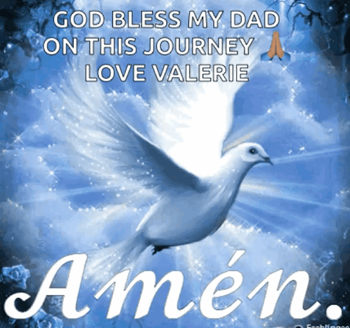 Dove with Amen Words