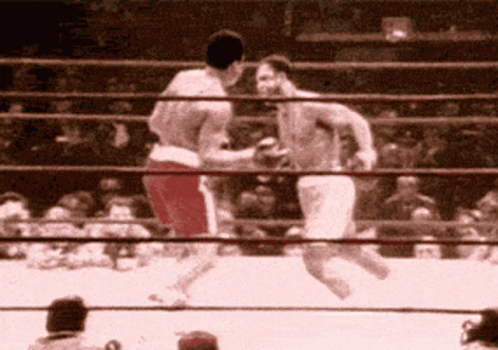 Muhammad Ali Down Goes Frazier GIF