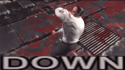 Down Raiden Punching Armstrong GIF