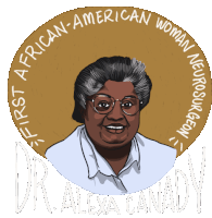 Dr Alexa Canady First African American Sticker GIF
