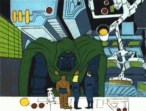 Dr Doom Lashing Out GIF