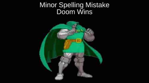 Dr Doom Minor Spelling Mistake GIF