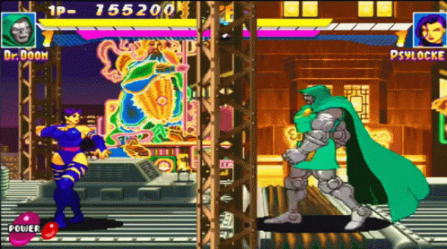 Dr Doom Versus Psylocke GIF