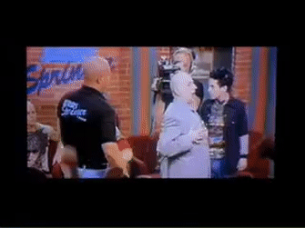 Dr. Evil Causing Commotion In Springer Show GIF