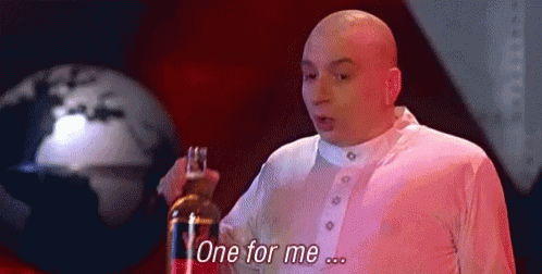 Dr Evil Drinking One Million Dollars Wine GIF