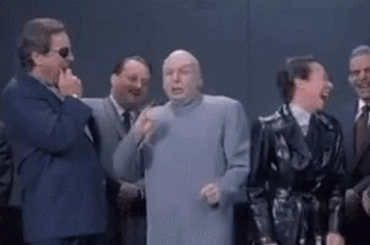 Dr Evil Right And Friends Laughing GIF