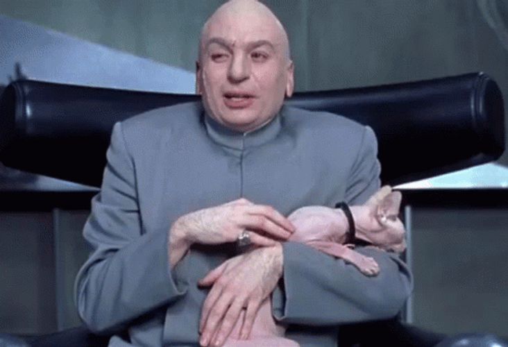 Dr Evil Right With Pet  Cat  GIF