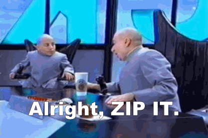 Dr Evil Right Zip It Mini Me GIF