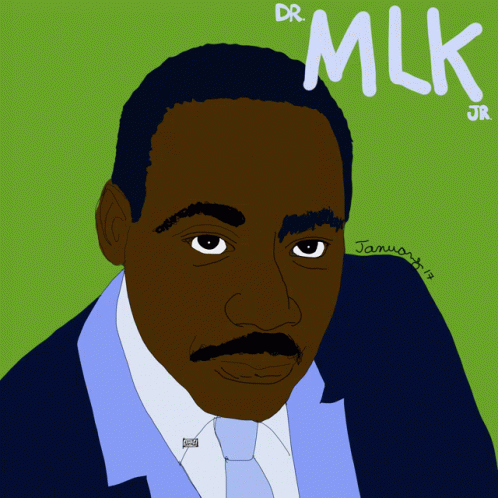 Dr. Martin Luther King Jr. Green Animation GIF